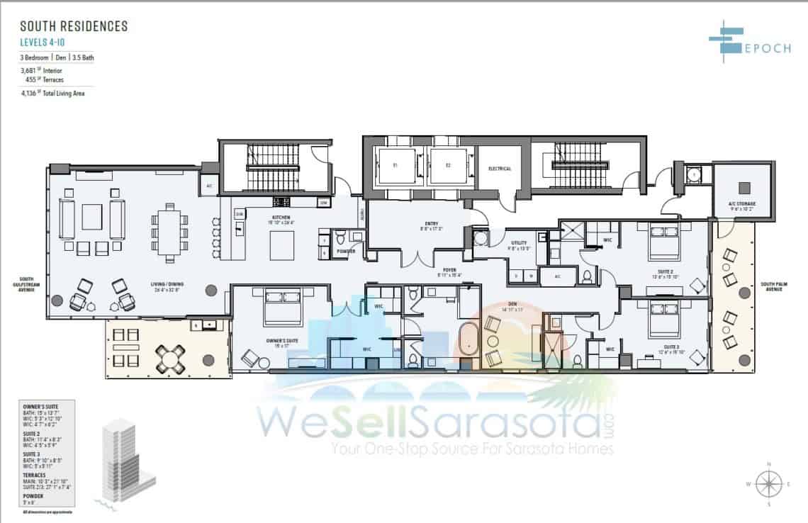 Epoch Condos - South Floor Plan