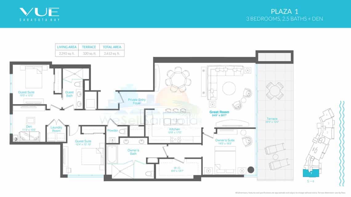 Vue Condos - Plaza 1 Floor Plan