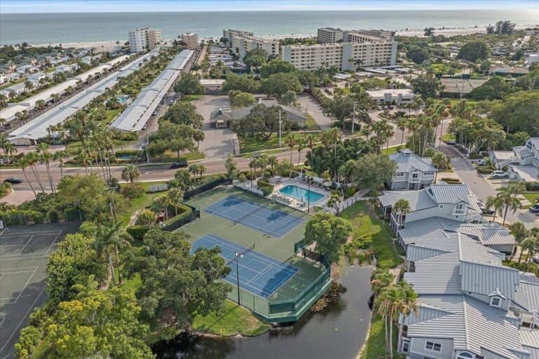 Gulf and Bay Club Bayside Condos in Siesta Key, FL. - Aerial Views