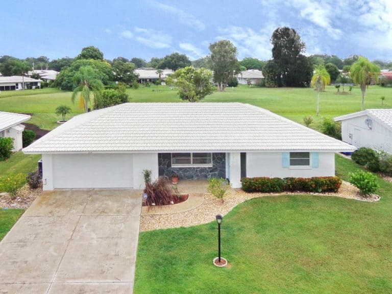 Single Home – 2 Car Garage – Large Golf Course View, Sarasota – $309,900!