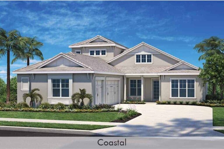 Tideland Model Home in Lakehouse Cove Waterside in Lakewood Ranch, FL.