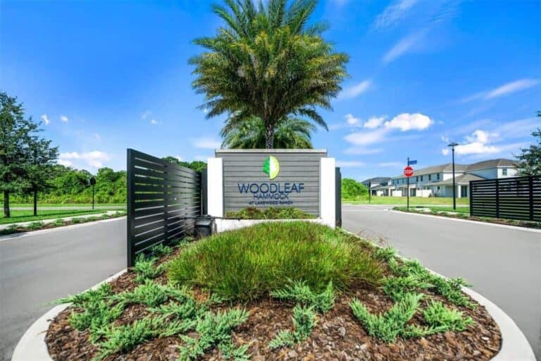 Woodleaf Hammock Homes in Lakewood Ranch, FL. - Entrance Sign