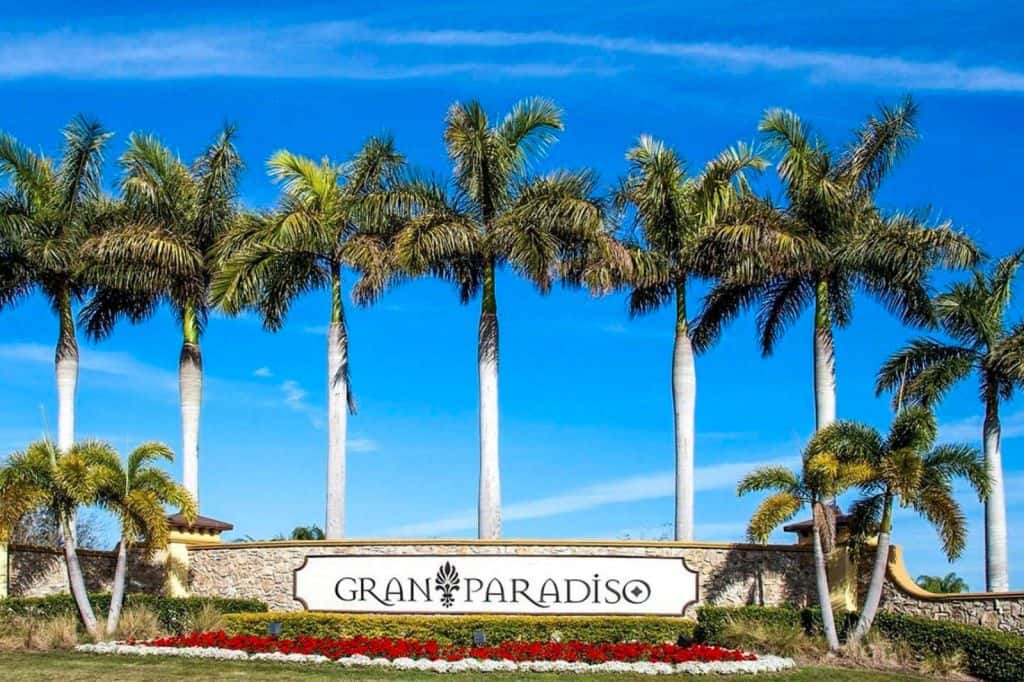 Gran Paradiso Condos in Venice, FL. - Entrance Sign