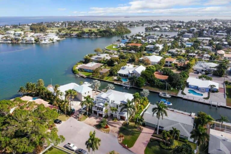 Holmes Beach Homes - Waterfront Aerial