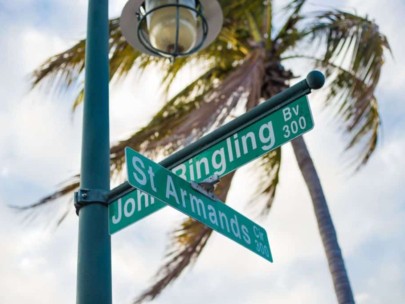 Lido Key homes in Sarasota, FL. -St. Armands Street Sign