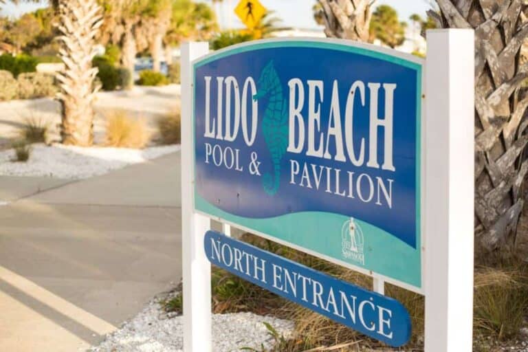 Lido Key homes in Sarasota, FL. - Lido Key Beach Sign