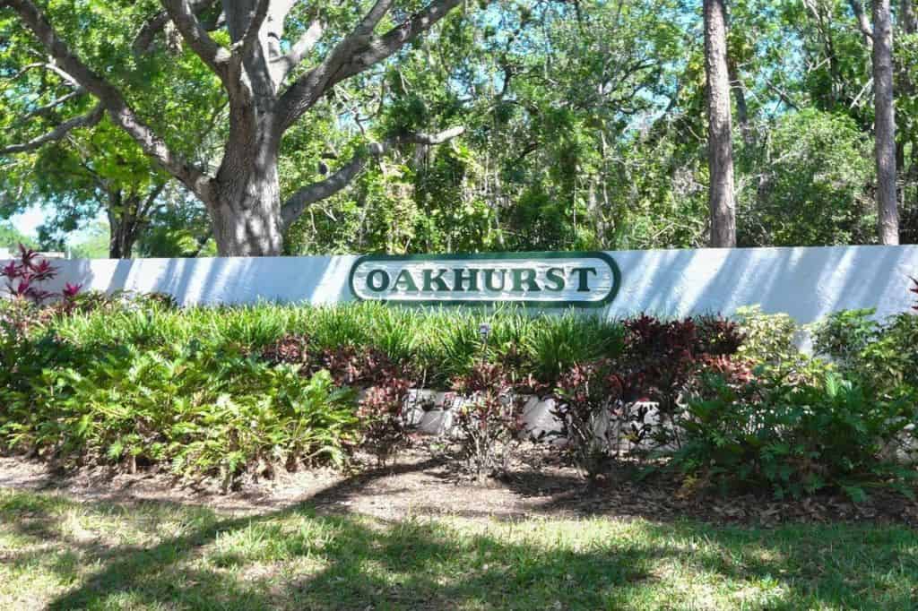 Oakhurst Condos in Sarasota, FL. - Entrance Sign