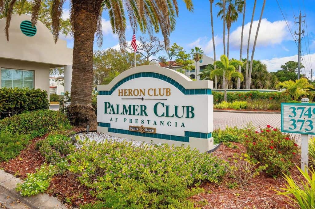 Palmer Club Condos in Sarasota, FL. - Entrance Sign