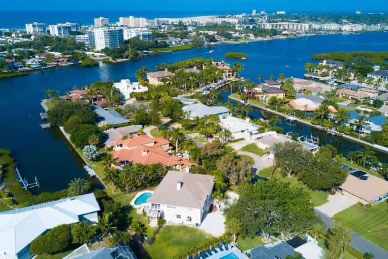 West of the Trail homes in Sarasota, FL. - Aerial