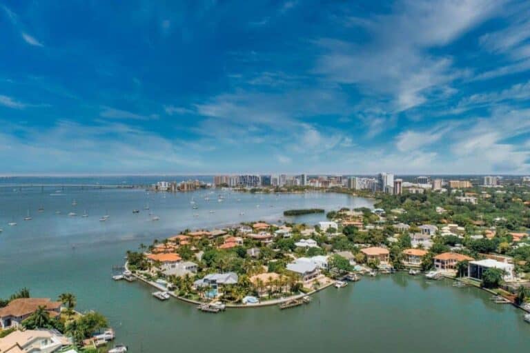 West of the Trail homes in Sarasota, FL. - Aerial