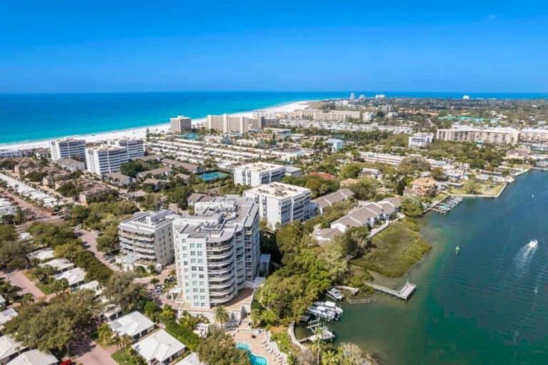 Siesta Key Homes in Sarasota, FL. - Aerial