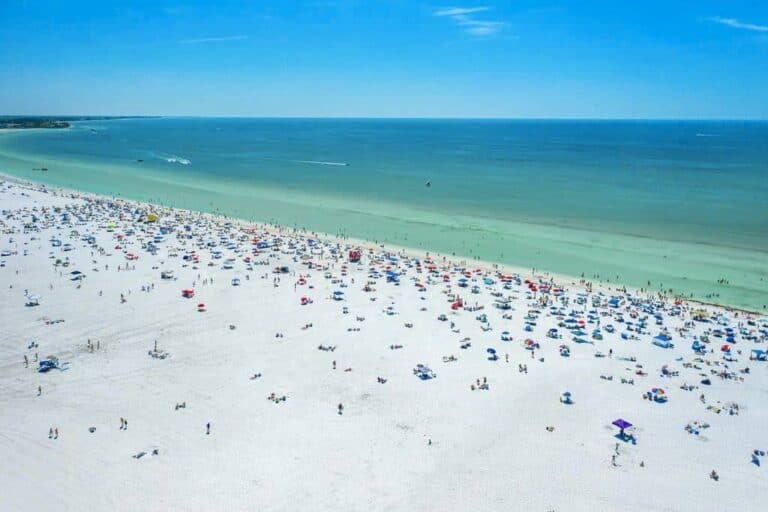 Siesta Key Homes in Sarasota, FL. - Beach Aerial View