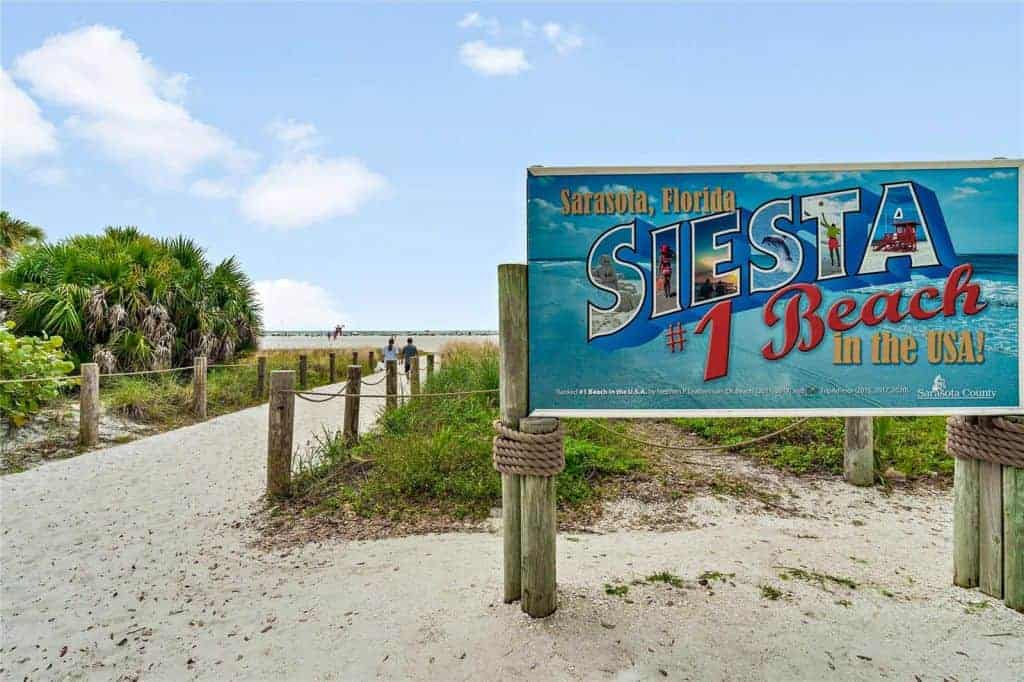 Siesta Key Homes in Sarasota, FL. - Siesta Key Best BEach In USA Sign