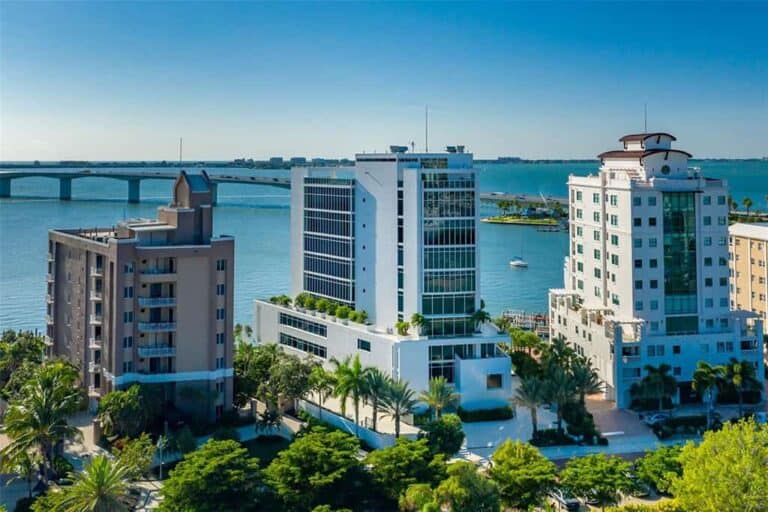 Aqua Condos in Downtown Sarasota, FL. - Aerial