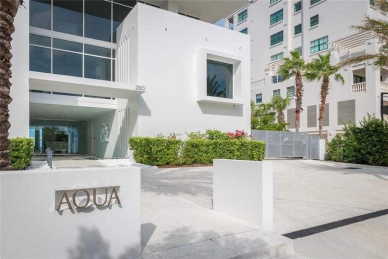 Aqua Condos in Downtown Sarasota, FL. - Entrance Sign