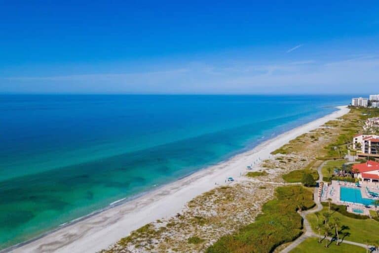 Aquarius Club Condos in Longboat Key, FL. - Waterfront Aerial