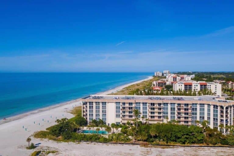 Aquarius Club Condos in Longboat Key, FL. - Aerial