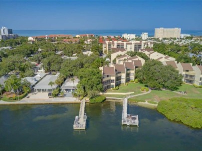 Bay Oaks Condos in Siesta Key, FL. - Bayfront Aerial