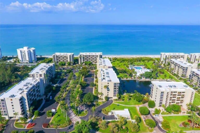 Beachplace Condos in Longboat Key, FL. - Waterfront Aerial