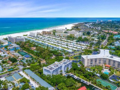 Boca Siesta Condos in Siesta Key, FL. - Aerial