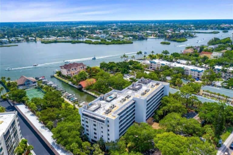 Boca Siesta Condos in Siesta Key, FL. - Aerial View