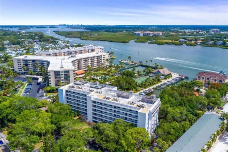 Boca Siesta Condos in Siesta Key, FL. - Building Aerial