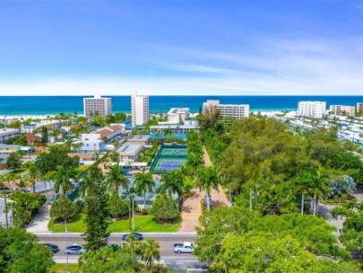 Boca Siesta Condos in Siesta Key, FL. - Gulf View Aerial