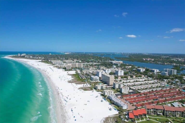 Casa Blanca Condos in Siesta Key, FL. - Aerial