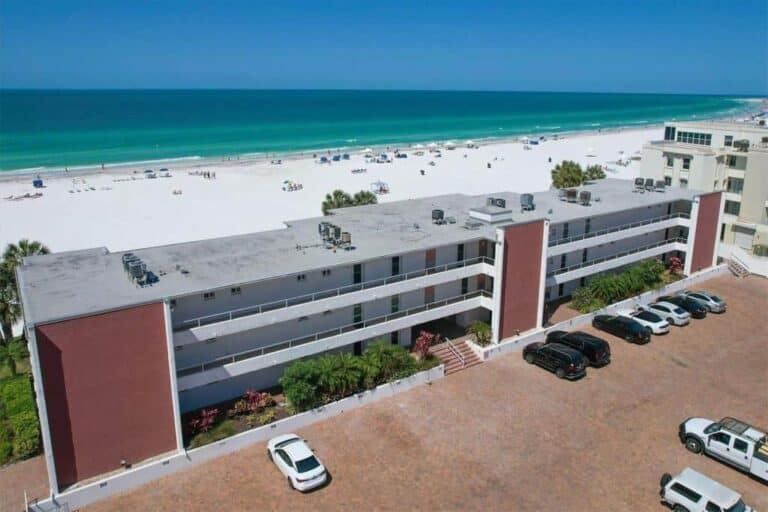 Casa Blanca Condos in Siesta Key, FL. - Beachfront Aerial