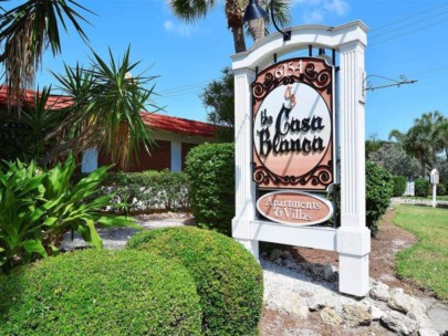 Casa Blanca Condos in Siesta Key, FL. - Entrance Sign