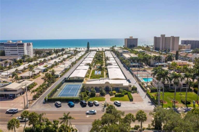 Casa Mar Condos in Siesta Key, FL. - Aerial