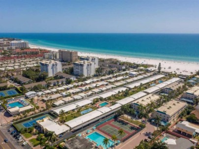 Casa Mar Condos in Siesta Key, FL. - Waterfront Aerial