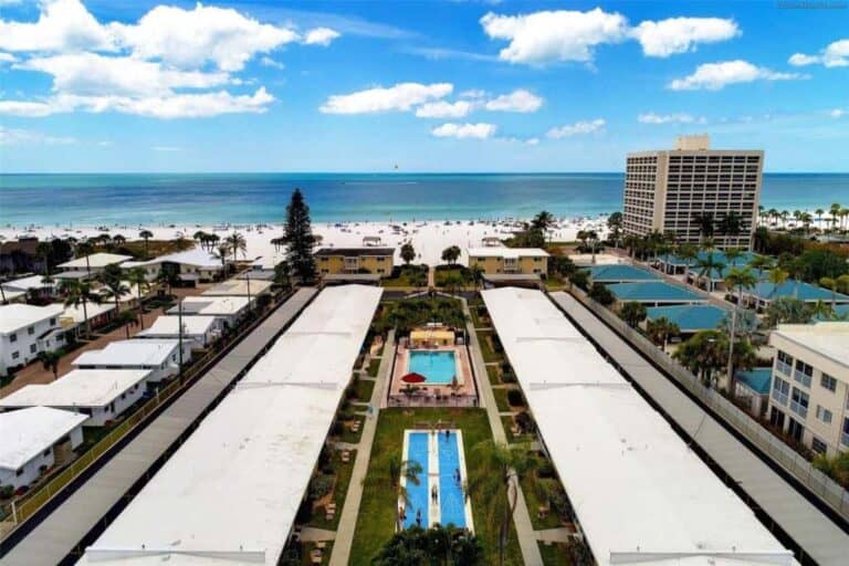Casa Mar Condos in Siesta Key, FL. - COmmunity Aerial