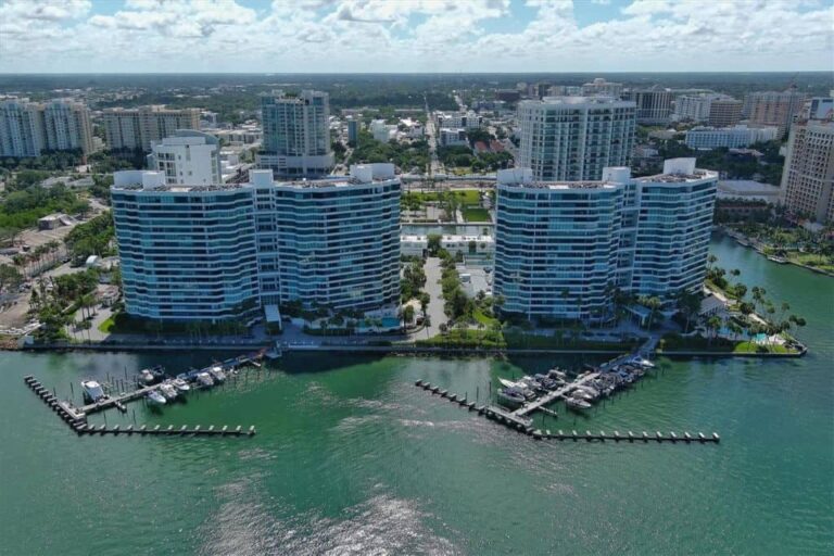 Condo On The Bay Condos in Downtown Sarasota, FL. - Waterfront Aerial