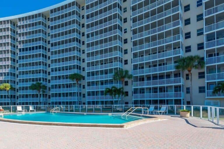 Crystal Sands Condos in Siesta Key, FL. - Backside of Building