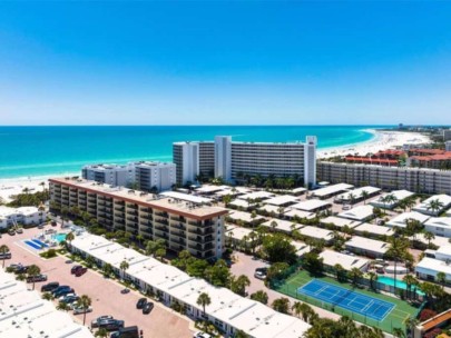 El Presidente Condos in Siesta Key, FL. - Beachfront Aerial