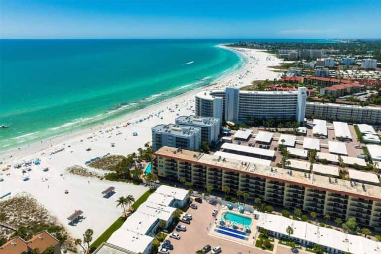 El Presidente Condos in Siesta Key, FL. - Beachfront Aerial