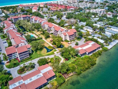 Excelsior Beach To Bay Condos in Siesta Key, FL. - Aerial