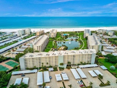 Gulf and Bay Club Condos in Siesta Key, FL. - Aerial