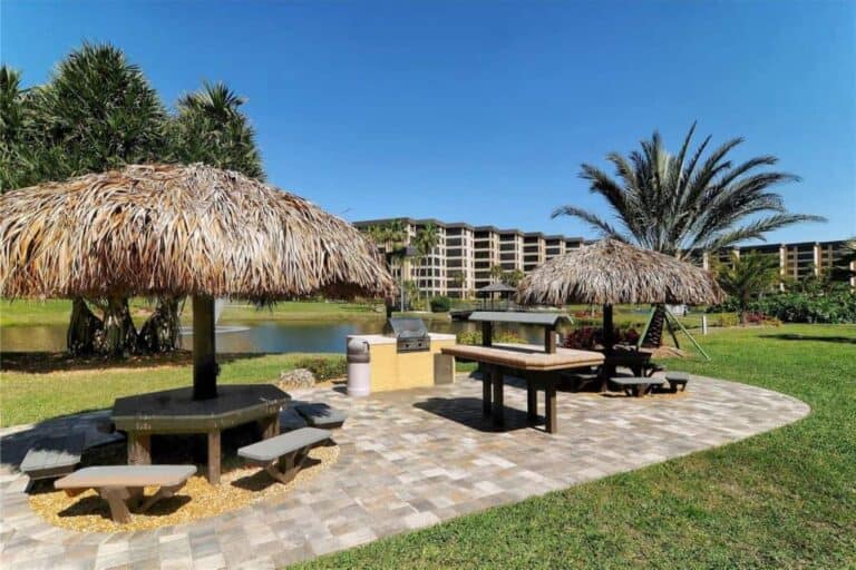 Gulf and Bay Club Condos in Siesta Key, FL. - Patio