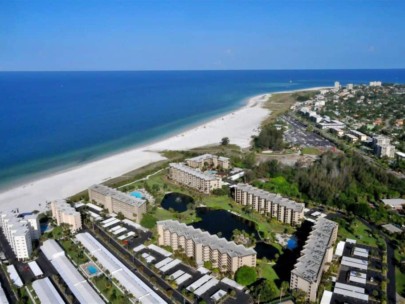 Gulf and Bay Club Condos in Siesta Key, FL. - Waterfront Aerial