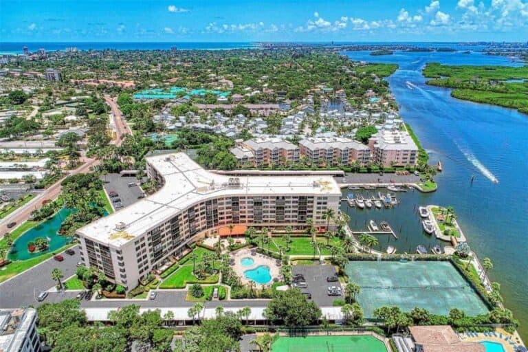 Harbor Towers Condos in Siesta Key FL. - Aerial View