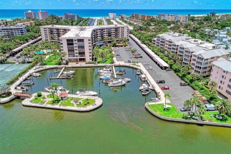 Harbor Towers Condos in Siesta Key FL. - Aerial View