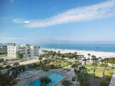 Horizons West Condos in Siesta Key, FL. - Waterfront Aerial