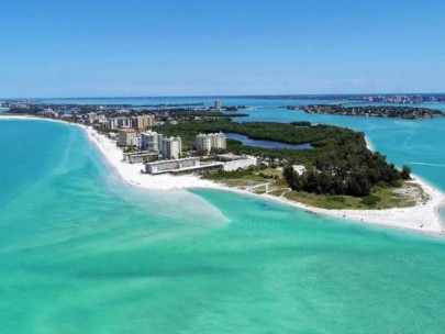 Key Tower South Condos in Lido Key - Sarasota, FL. - Lido Key Aerial