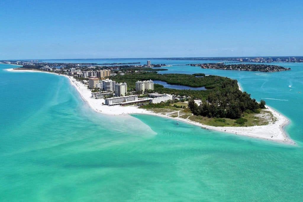 Key Tower South Condos in Lido Key - Sarasota, FL. - Lido Key Aerial