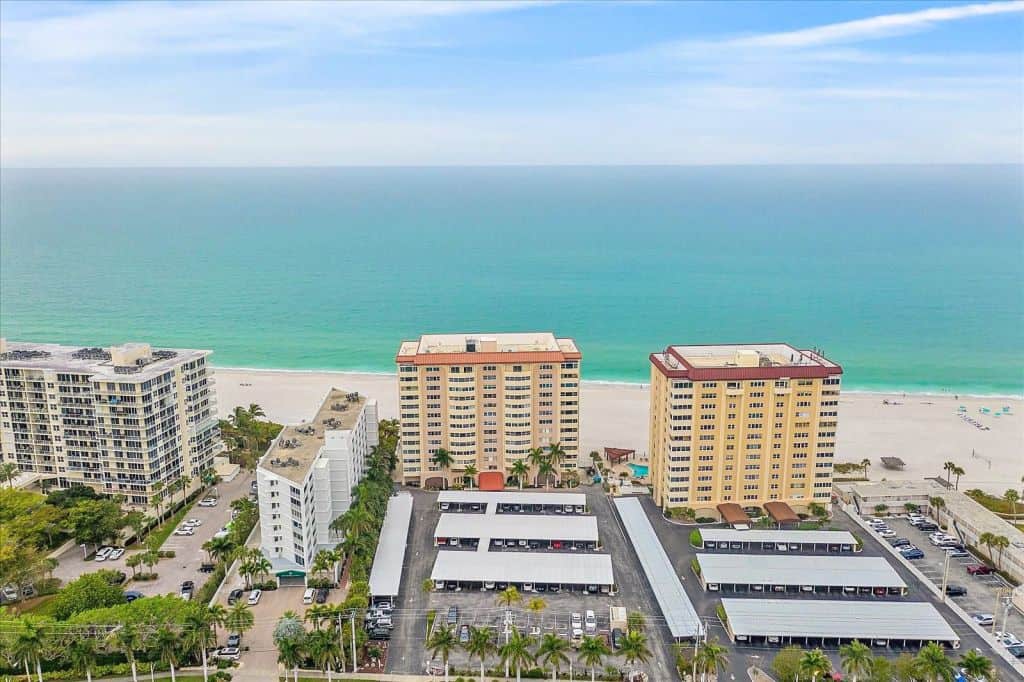 Key Tower South Condos in Lido Key - Sarasota, FL. - Waterfront Aerial