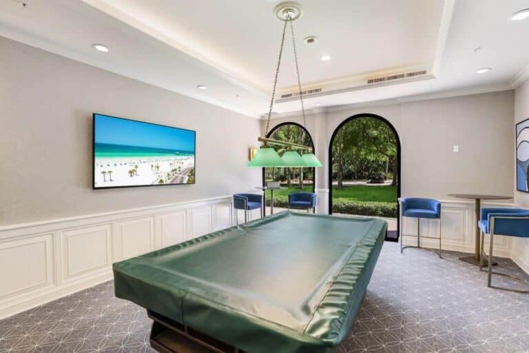 L&#039; Ambiance Condos in Longboat Key, FL. - Billiards Room