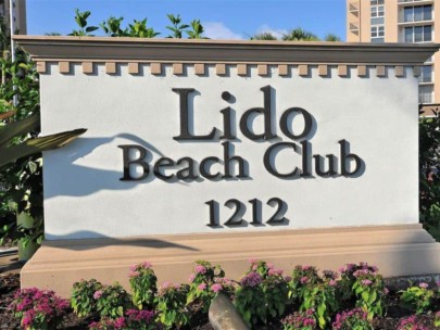 Lido Beach Club Condos in Sarasota, FL - Entrance Sign