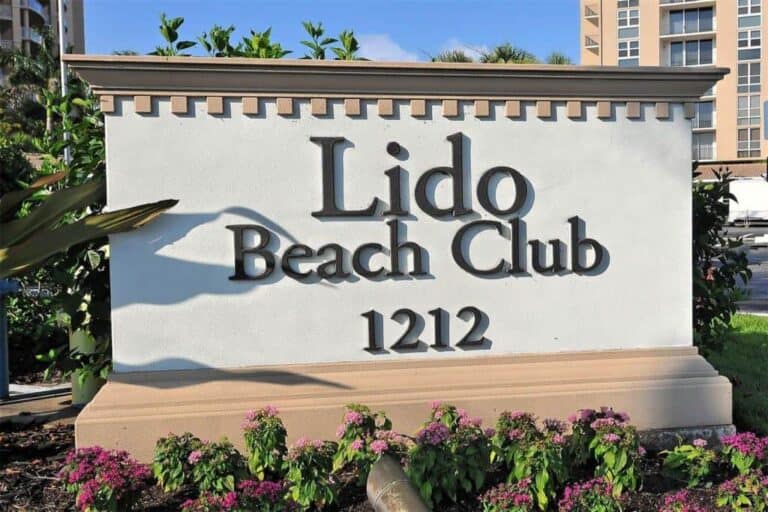 Lido Beach Club Condos in Sarasota, FL - Entrance Sign